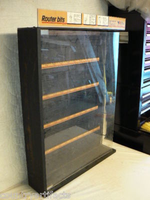 Locking wall mounted 55-peg display cabinet case 24X33 
