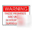 New ''warning these premises are...'' sign - W13