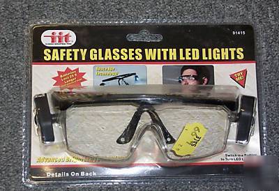 Safety glasses with led lights- lifetime warranty
