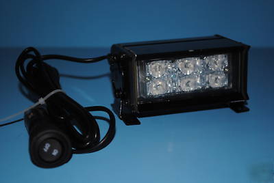 Single module led red or blue dash/deck light 6 watt 