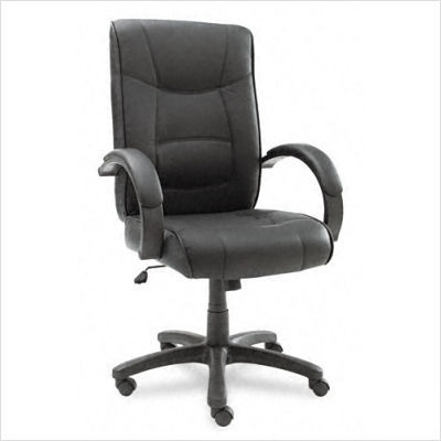 Alera strada high-back swivel tilt chair brown leather
