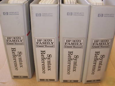 Complete set hp 3070 syntax agilent ref. for sys.mngr