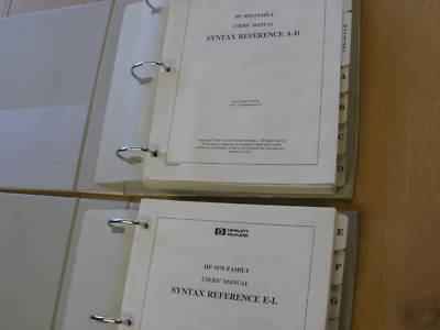 Complete set hp 3070 syntax agilent ref. for sys.mngr