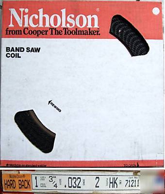  nicholson premium bandsaw blade 100' coil 3/4
