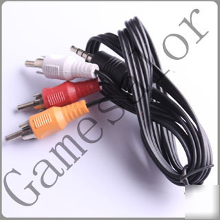 3.5MM jack to 3 rca adapter cable audio video av #9944