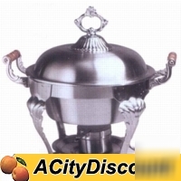 New 5 qt majestic round stainless chafer dish chafing