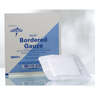 Medline bordered gauze wound care dressing band aid 150
