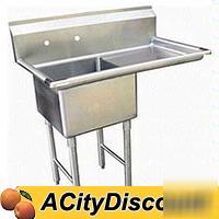 Stainless 1 compartment sink 18X18X12 w/ 18IN dboard