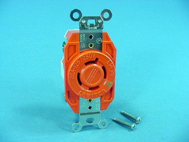 Leviton L14-20 iso gnd locking receptacle 20A 125/250V