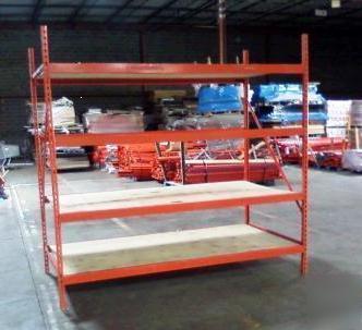 Pallet rack shelving boltless wide span medium duty 4X8