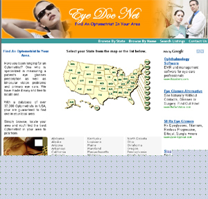 Us eye doctors directory website + free hosting