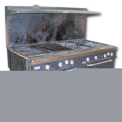 Southbend gas restaurant range w/ griddle & 4 burners