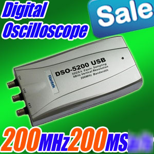 DSO5200 pc usb digital oscilloscope 200MS/s 200MHZ 2CH 