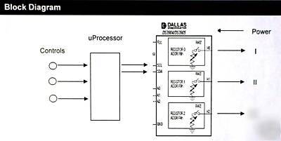 Evaluation module for maxim DS3904 DS3905 digital pots