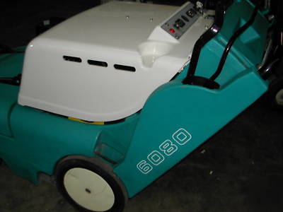 Tennant 6080 walk behind sweeper 81 hrs 90 day warranty