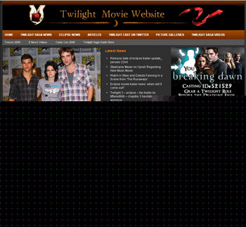 Twilight movie website for sale autoblog store adsense