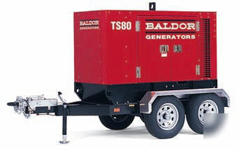 Baldor TS80T trailer mounted diesel generator