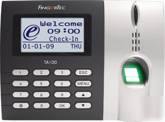 Fingertec TA102 fingerprint reader time clock with usb