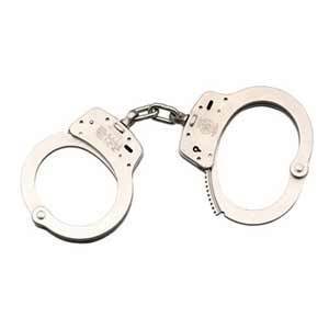 Smith & wesson police model 100 nickel handcuffs nickel