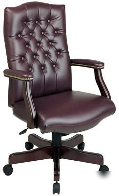 Vinyl traditional (1 executive + 2 guest) office chairs