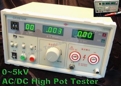 0~5KV 20MA ac dc transformer high voltage pot tester