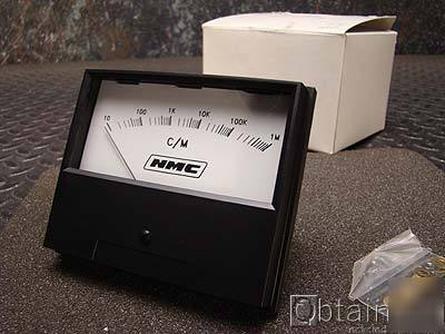 Large c/m panel meter ratemeter nmc weschler unused