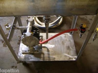 25 gallon stainless cip tank with diaphram pump
