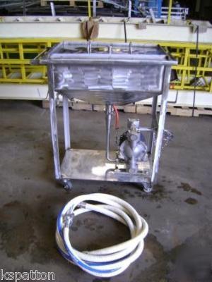25 gallon stainless cip tank with diaphram pump