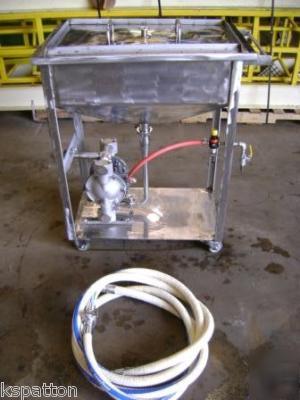 25 gallon stainless cip tank with diaphram pump