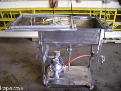 25 gallon stainless cip tank with diaphram pump