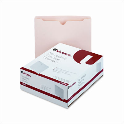 Economical file jackets, letter, 11 pt. manila, 100/bx