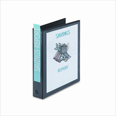 Economy reference view binder, 1-1/2IN capacity, black