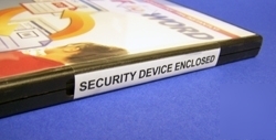 Security device enclosed dvd case labels 3.5