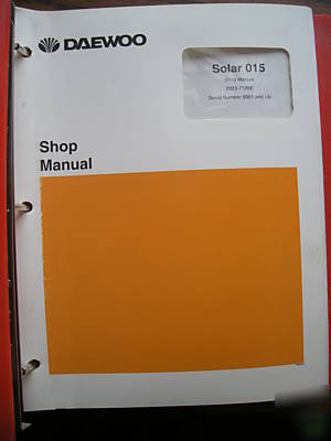 Daewoo shop manual for solar 015