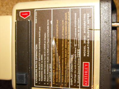 Keithley 36150 integrating radiation survey meter ion 