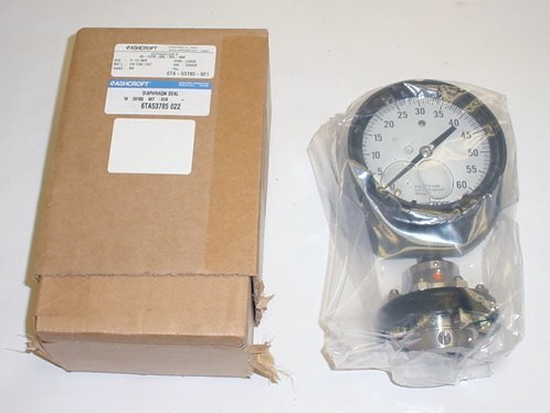 New ashcroft 1279 duragauge gauge 60 psi glycerine fill