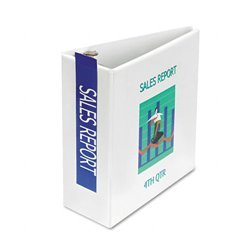 New non-stick d-ring view binder, 5IN capacity, white