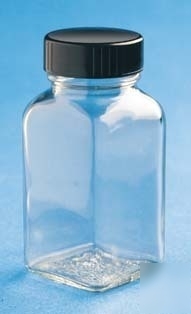 Vwr square tablet bottles, clear VW5910133C25