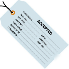 Shoplet select accepted blue inspection tags prestrun