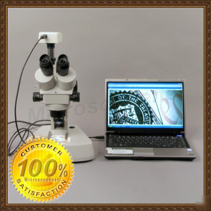 7X-45X stereo zoom microscope W1.3MP usb digital camera