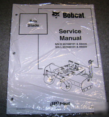 Bobcat skid steer loader box blade service rpr manual 