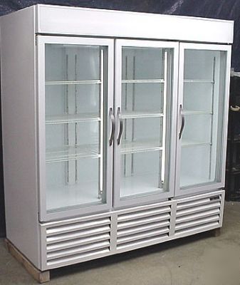 Beverage-air three glass door cooler merchandiser