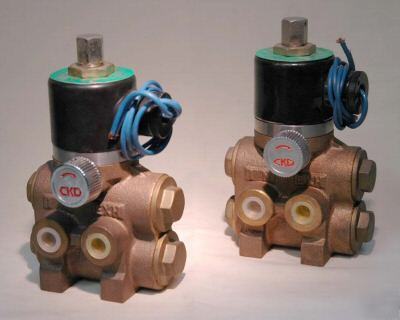 New solenoid valve, ckd, 110V coil, 1/4