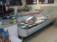 Deli case display refrigerator cooler, 120 inches