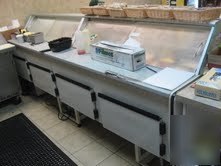 Deli case display refrigerator cooler, 120 inches