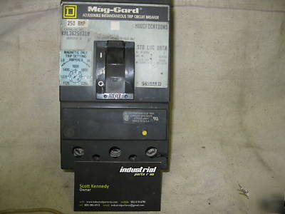 KAL3625031M square d 250AMP BREAKER3 pole used