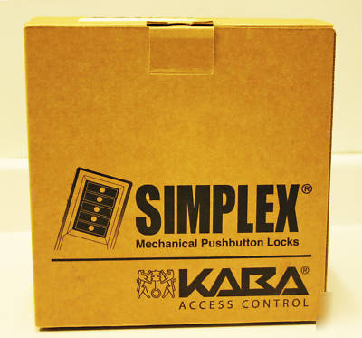 New kaba simplex pushbottom lock model# LR1011-26D-41 