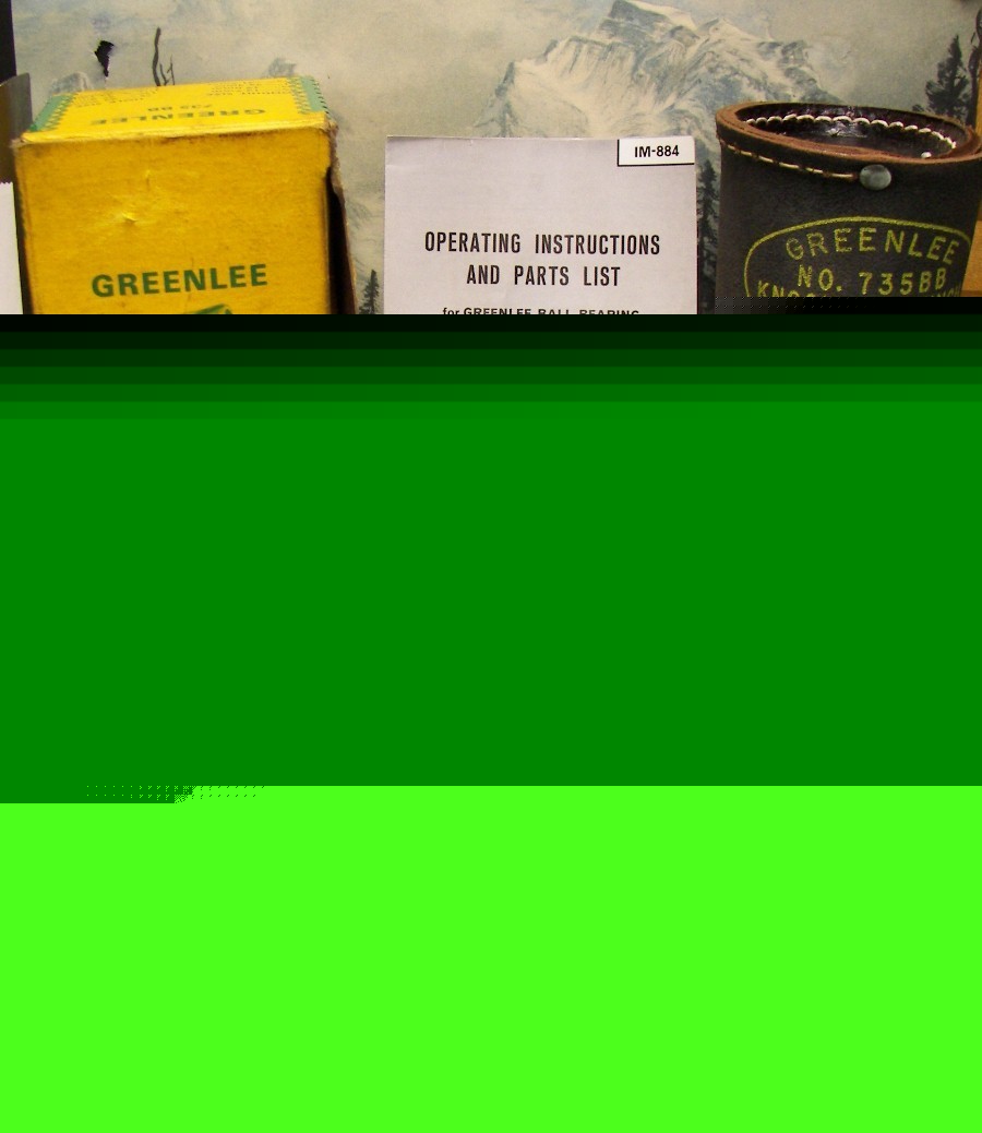 Greenlee 735BB ball bearing knockout punch set w/box