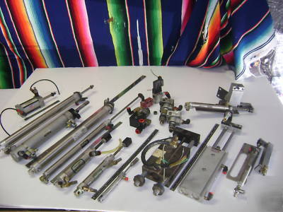 Ass. lot of smc, parker, clippard pneumatic cylanders