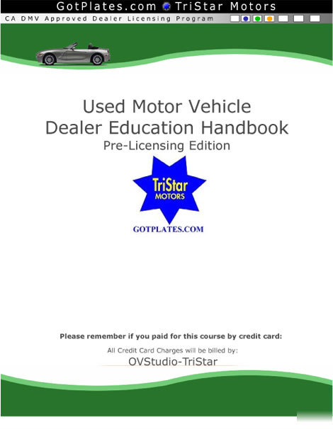 Dealer education handbook 2010 red flag rules edition